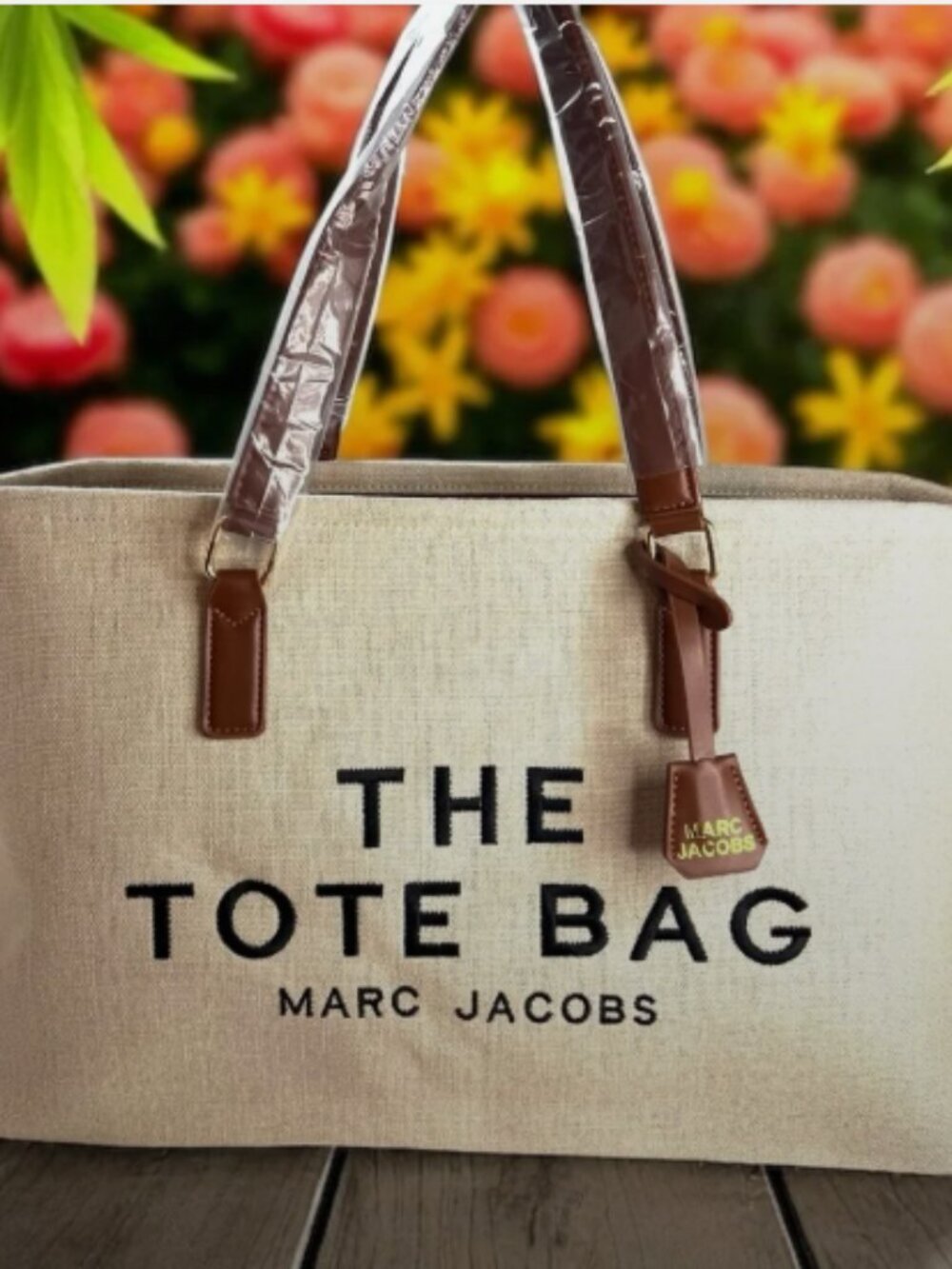 MJ Designer Inspired Large Canvas Tote Bag